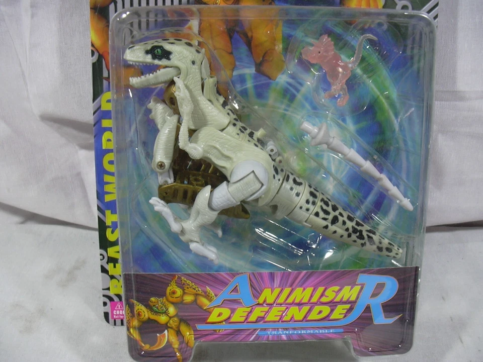 BEAST WARS '90 TRANSFORMERS ANIMISM DEFENDER 12 cm DINOBOT WHITE BIANCO ROBOT WB - Immagine 1 di 4