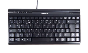 Medion PC-Tastatur Keyboard Kabel, Layout QWERTY UK englisch USB in schwarz NEU - Bild 1 von 5