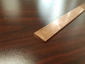 Copper 110 Flat Bar 1/8" x 1" x 24"-Long -- .125" x 1" Copper Bus Bar - Picture 1 of 2