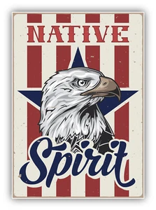 Native Spirit USA Slogan Vinyl Sticker Decal - Picture 1 of 1