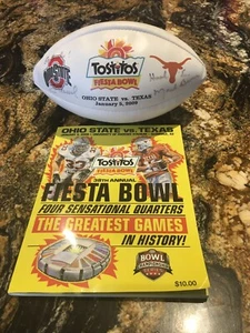 TEXAS vs. OHIO STATE Autographed Fiesta Bowl Football 2009OLYMPIC DREAM - Picture 1 of 6