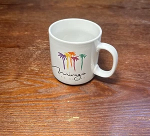 Tazza da casinò VINTAGE Mirage Las Vegas palme colorate tazza ceramica bianca - Foto 1 di 13
