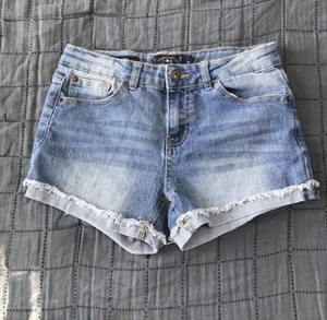 Lucky brand Girls Riley shorts blue jean cut offs with elastic band size 14 - Picture 1 of 4