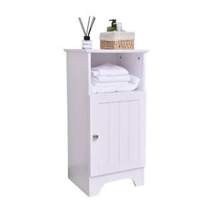 Bathroom Storage Cabinet, Compact Wooden Single Door Floor Cabinet with Adjus... - Picture 1 of 7