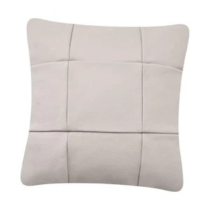 Genuine Leather Throw Pillow Cover, 18x18 inch Pack Apricot 18''×18''(9-panel) - Picture 1 of 7