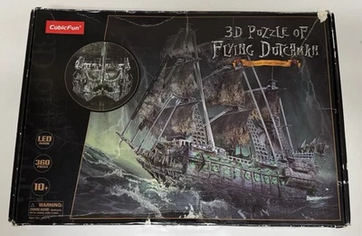 Rompecabezas modelo barco pirata holandés volador 3D 360 piezas con luces LED - Caja abierta Foto 1 de 4