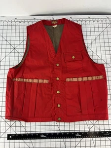 Rare Vintage 50s 60s Ideal Red Hunting Shotgun Vest Jacket Coat Bird Fowl Mounta - Picture 1 of 11