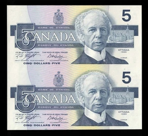 Canadá 🇨🇦 1986 - Hoja sin cortar de $5 BC-56e-i - nítida UNC - Imagen 1 de 2