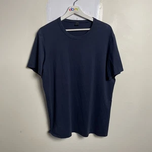 Lululemon Men's Shirt L Large Navy Blue Short Sleeve Athletic Activewear Slim - Picture 1 of 8