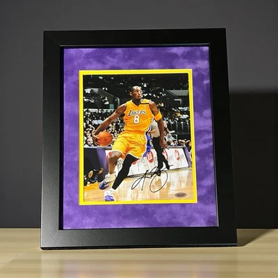 Foto firmada por Kobe Bryant 13x16 autografiada enmarcada de los Lakers #8 certificado de autenticidad Foto 1 de 4
