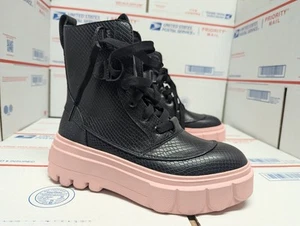 SOREL Caribou X Lace Up Boot  WP Women-Black/Vintage Pink New Women's Sz 8 - Picture 1 of 9