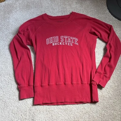 Sudadera ligera de manga larga roja de los Ohio State Buckeyes de Jansport para damas Foto 1 de 4