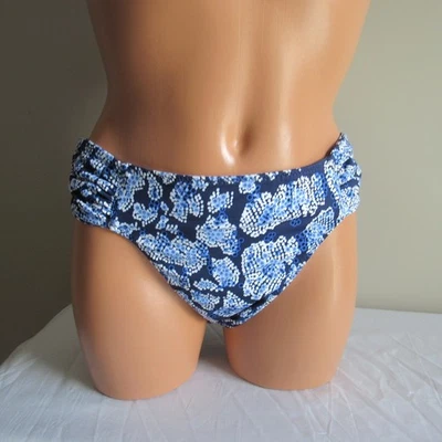 Tommy Bahama Playa Brava Rev Lado Fruncido Hipster Fondo de Natación Yegua Azul Marino M Nuevo con Etiquetas Foto 1 de 4