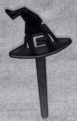 Set of 12 Black Witch Hat Cupcake Cake Toppers Halloween Party Decoration Picks - Image 1 of 4