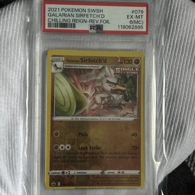 Galarian Sirfetch’d Reverse Holo 79 Psa 6 Miscut  - Image 1 of 4