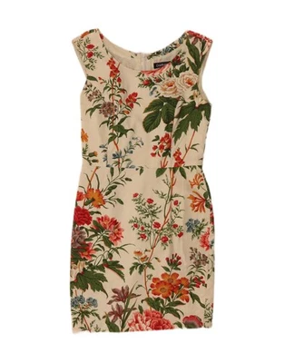 Vestido vaina CACHAREL para mujer sin mangas Reino Unido 8 pequeño beige floral algodón diestro 17 Foto 1 de 4