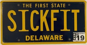 Vanity SICK FIT license plate Fashion Stylish Outfit Sexy Anorexic healthly Diet - Picture 1 of 7