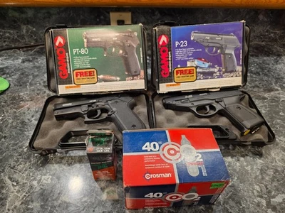 2 gamo air guns pt 80 p 23 plus CO2 and pellets - Image 1 of 4