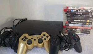 PlayStation 3 Slim Bundle, 150gb, Tested, 12 Games, 3 Controllers. - Picture 1 of 11
