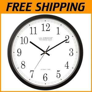 Large Display 14" Atomic Timekeeping Wall Clock - Perfect for Home & Office - Picture 1 of 8