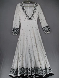 Zimmermann Dress Womens 0 White Black Linen Long Floral Polka Dot Embroidered - Bild 1 von 24