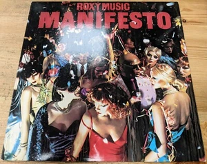 POLH 001 12" 33RPM '79 ROXY MUSIC "MANIFESTO" STRAWBERRY EX/EX- - Picture 1 of 9