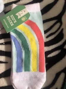 LOT of 12 Girl's Rainbow Socks Size 5-6.5 NWT - Picture 1 of 1