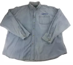 Camisa vaquera lavada vintage de los 90 Tri Mountain XL manga larga azul abotonada - Imagen 1 de 17