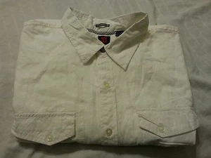 Young Men Shirt Sz XL White Button Front Ocean Current - Picture 1 of 2