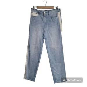 Jeans Athleta Smoking a righe gamba dritta taglia 12T - Foto 1 di 12