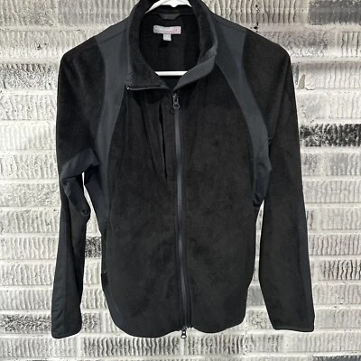 Chaqueta polar de golf Peter Millar Warmth para mujer negra manga larga cremallera completa bolsillo S Foto 1 de 4