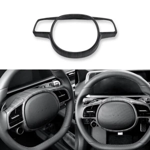 Matte Wood Grain Steering Wheel Frame Trim Cover for Hyundai Ioniq 5 Ioniq 6 - Picture 1 of 5