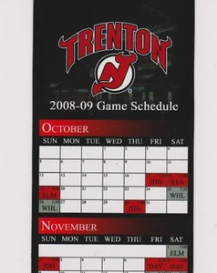 Refrigerator Magnet Trenton Devils 2008 - 2009 Game Schedule ECHL 14" x 2 1/2" ! - Picture 1 of 4