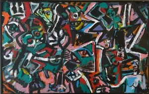 David Rodgers 20thC.) Founding Member East Village Neo-ExpressionIst Movement - Picture 1 of 17