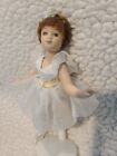 Porcelain Ballerina With Stand 8" Euc White Tulle and Lace costume