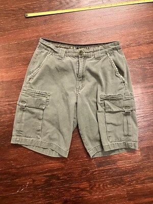 Boy Scouts Shorts Adult Large Green Cargo Canvas BSA  Uniform 28 Waist 9” - Image 1 of 4