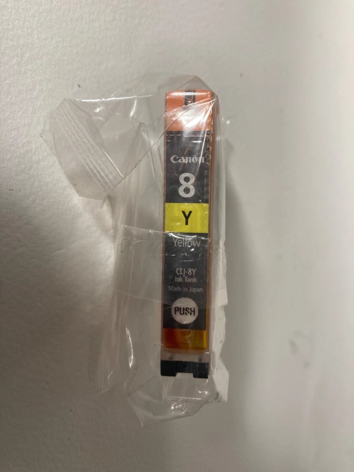 GENUINE AUTHENTIC CANON 8 YELLOW INK CARTRIDGE CLI-8Y Japan - Image 1 of 1