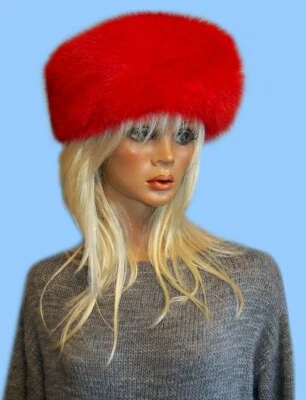 NUEVA DIADEMA DE PIEL DE ZORRO GENUINA ROJA TEÑIDA BUFANDA CUELLO INFINITO única para todos Foto 1 de 4