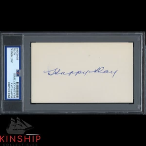 Hap 'Happy' Day signed 3x5 Index Card PSA DNA Slab Rare Hockey Auto C3948 - Picture 1 of 1
