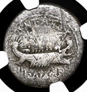 MARC ANTONY 32-31 BC Roman Empire, LEG Cleopatra Legionary AR Denarius Coin NGC - Picture 1 of 5