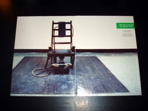 UNITED COLORS OF BENETTON 2-Page Print Ad 1992 ELECTRIC CHAIR controversial - Picture 1 of 1