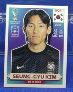 2022 Panini FIFA World Cup Qatar Sticker Seung-Gyu Kim # KOR 3 - Korea