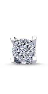 Pendientes de diamantes para hombre de 1,00 quilates aspecto solitario en oro - Imagen 1 de 3