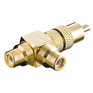 Adaptateur Y Video Chinch Cinc RCA aiguillage 2 x prise Cinch embrayage sur 1 x connecteur - Photo 1/1