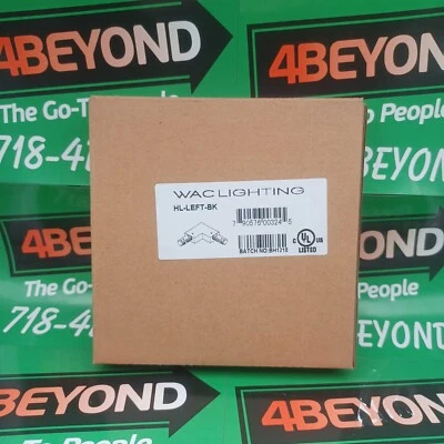 NUEVO EN CAJA Iluminación WAC HL-Izquierda-BK Izquierda L-Conector para Sistemas H-Track NEGRO Foto 1 de 4