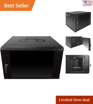 Heavy-Duty Durable 19 Inch Rack - Easy Set Up - Glass Door - Cooling Fan - Locks - Image 1 of 4