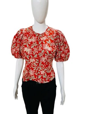 Doen Women's Chelle Top In Jardin Floral Print Cotton Short Blouse Tunic Top S - Image 1 of 4