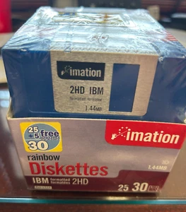 30-Pack Maxell MF2HD High Density 3.5” Floppy Disks IBM Formatted New Sealed NOS - Afbeelding 1 van 3