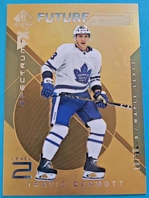 2018-19 Travis Dermott SP Authentic Future Watch GOLD Rookie Spectrum FX RC /50 - Image 1 of 3