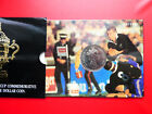 Neuseeland, 5 Dollars, Rugby WM, 1991, original, im Folder